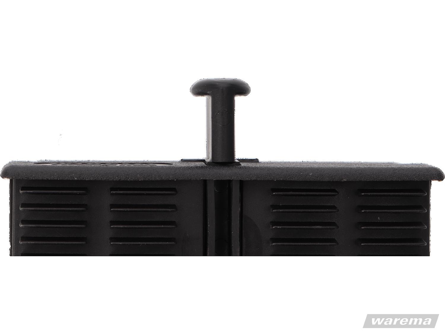 WAREMA • Endkappe schwarz, mit Führungsnippel 56,5x16 mm