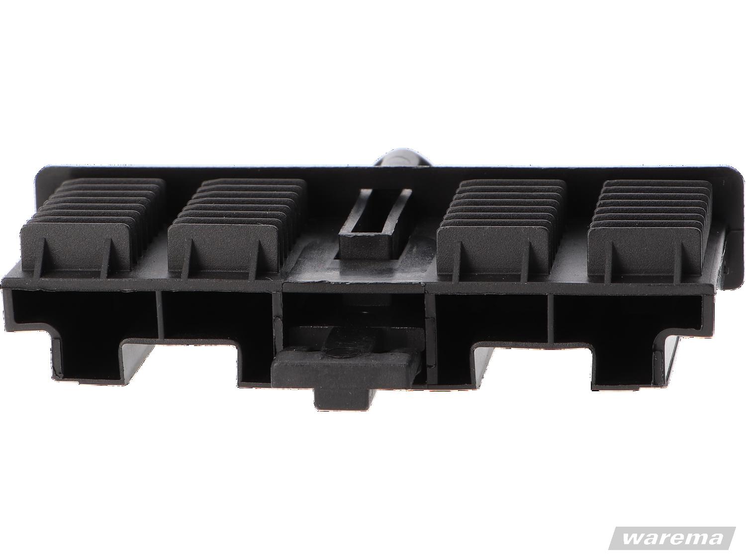 WAREMA • Endkappe schwarz, mit Führungsnippel 56,5x16 mm