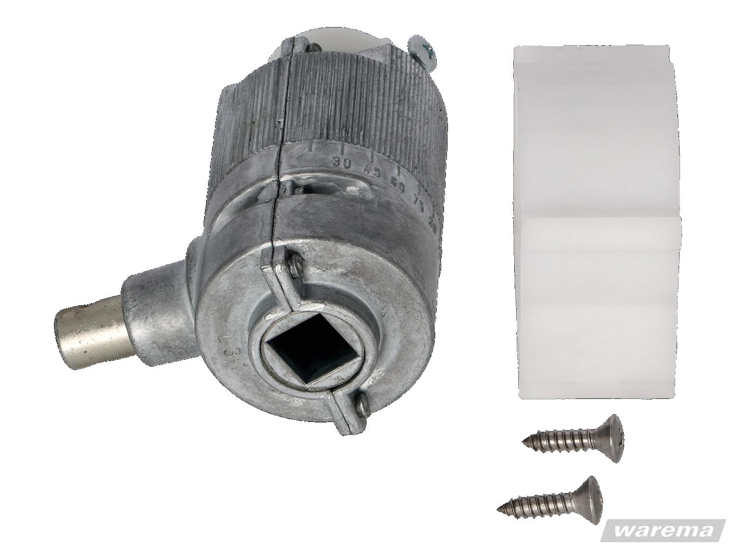 WAREMA • Beipack Getriebe 3:1, links, mit Zapfen, mit 6 mm Vierkant