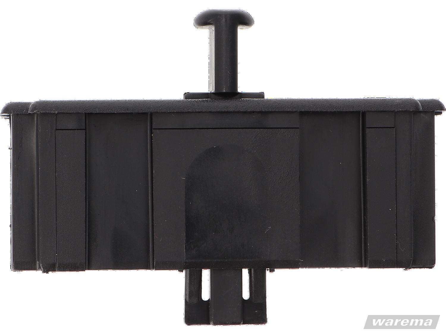 WAREMA • Endkappe schwarz, mit Führungsnippel 56,5x16 mm