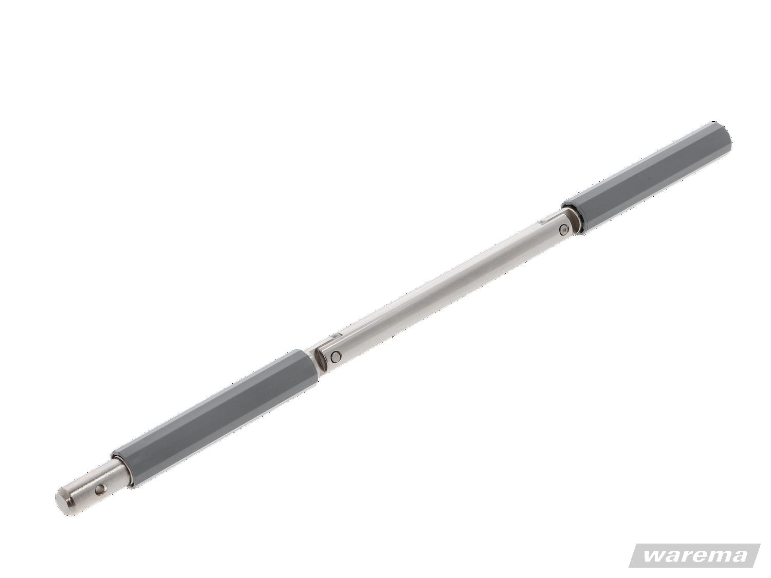 WAREMA • Kurbel D16 mm, Vierkant, Zapfen 12,9 mm, Ausladung 140 mm, edelstahl / grau