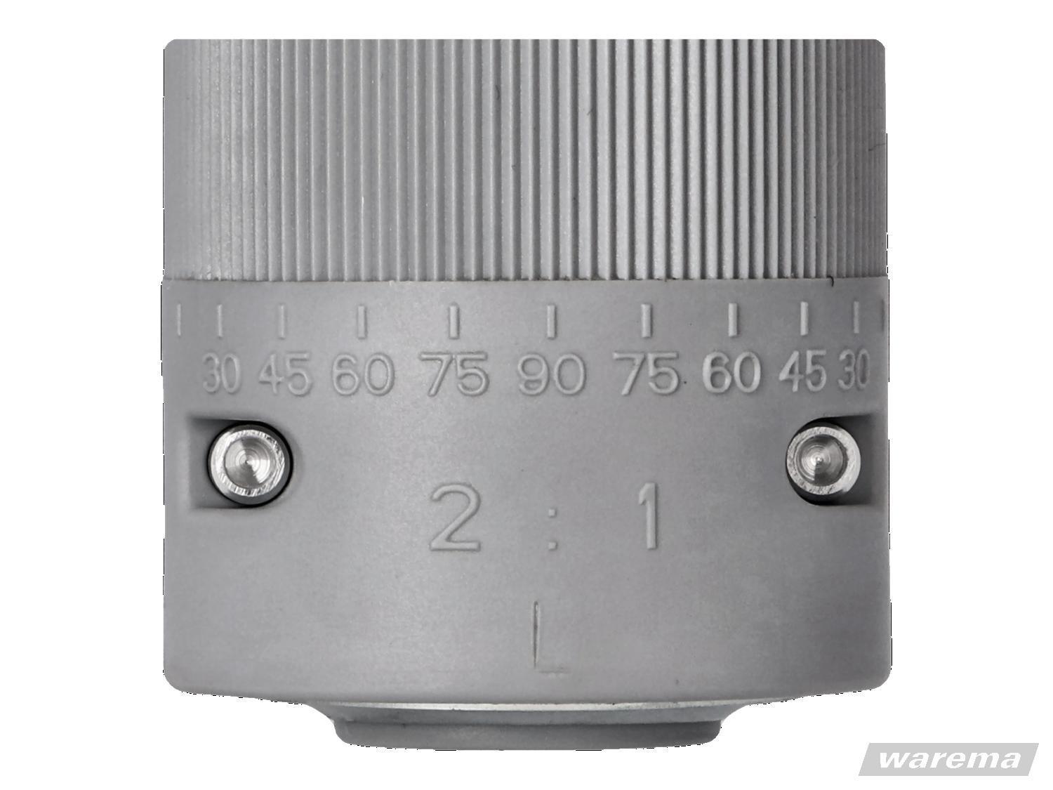 WAREMA • Beipack Getriebe 2:1, mit Zapfen, mit 6mm Sechskant, links