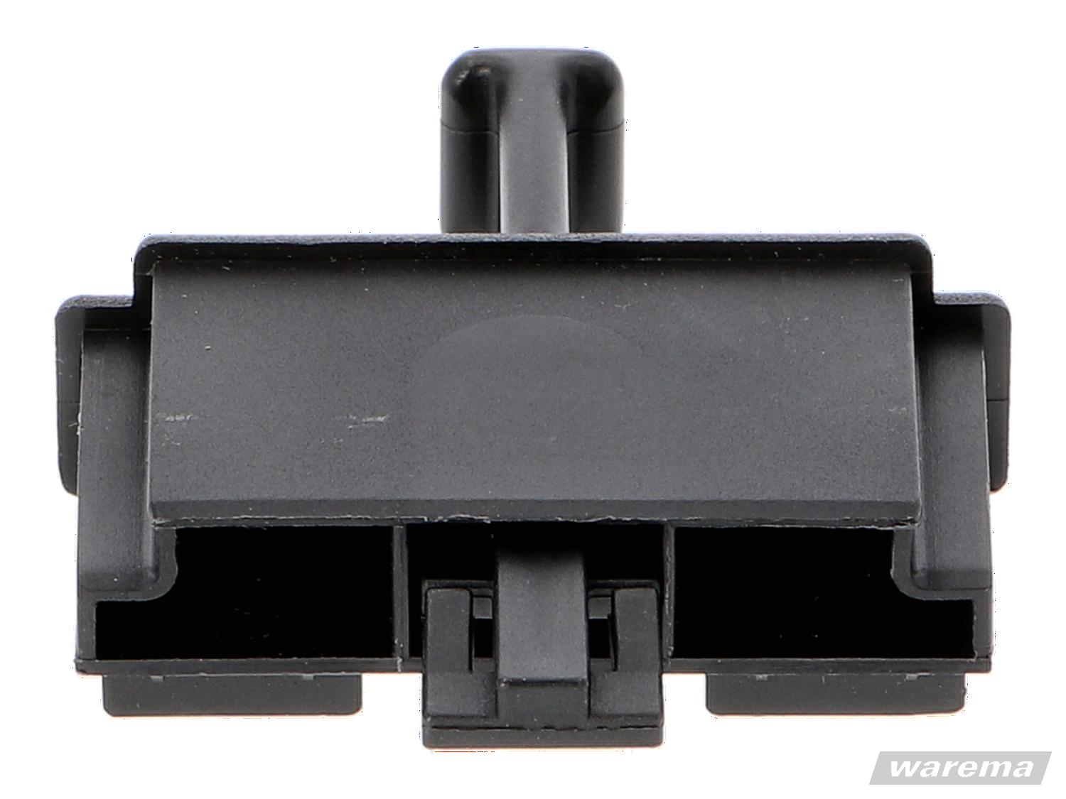 WAREMA • Endkappe schwarz, mit Führungsnippel 56,5x16 mm