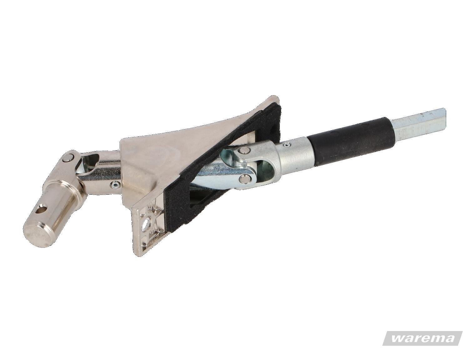 Gelenklager mit thermische Trennung, 0 - 60 Grad, mit Zapfen d12,9 mm, 6 mm Vierkant, 700 mm