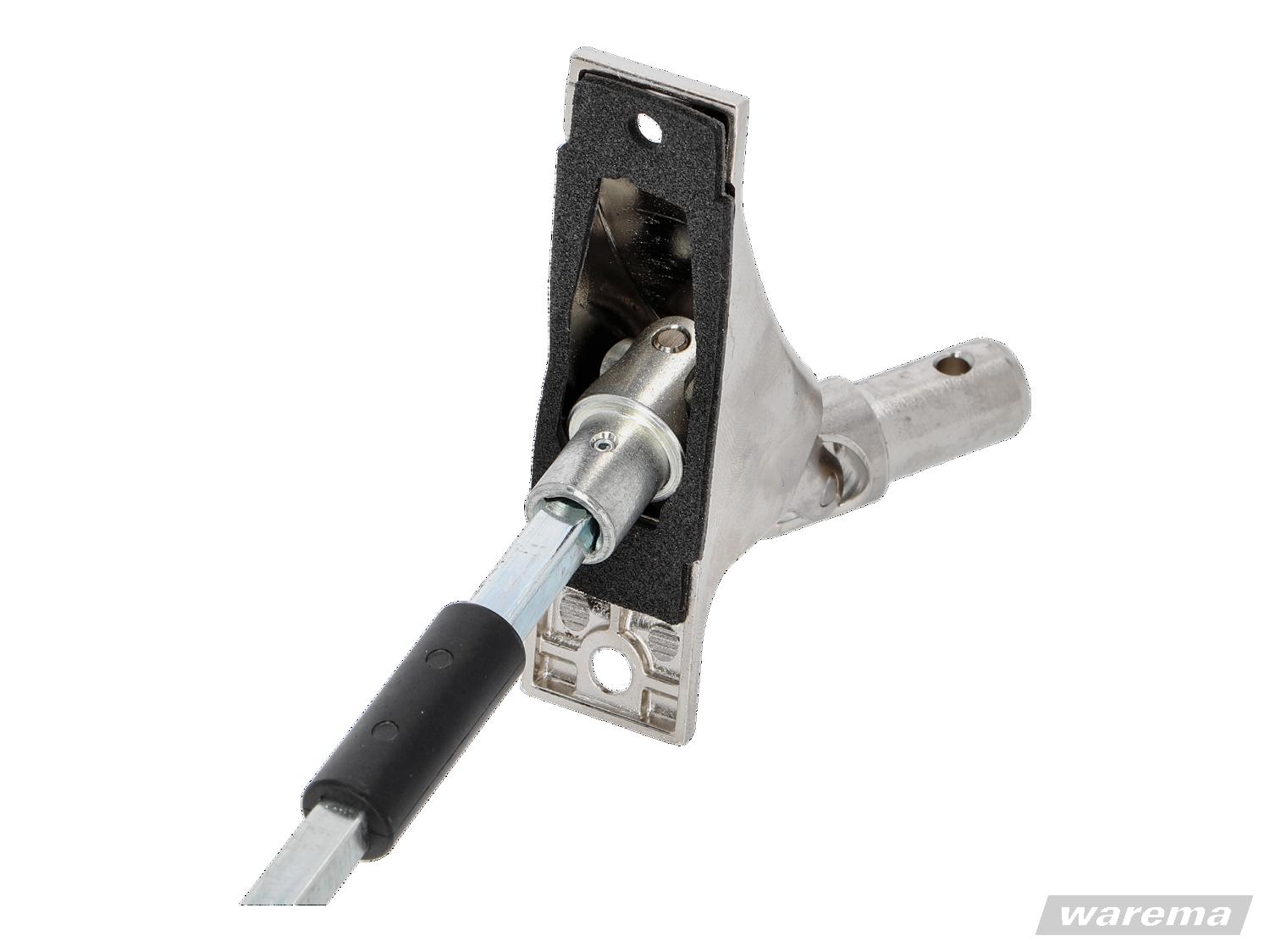 WAREMA • Gelenklager mit thermische Trennung, 0 - 45 Grad,  mit Zapfen d12,9 mm, 6 mm Vierkant, 700 mm